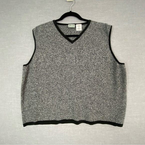 Penman's Plus Sweater and Vest Set Gray Knit with Black Trim Sz 24W - Picture 7 of 9